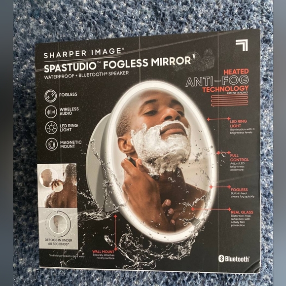 Sharper Image SpaStudio fogless Bluetooth mirror - Picture 2 of 5